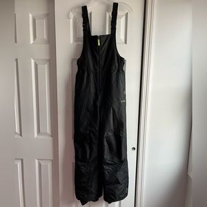 C9 by Champion Youth Snow Bib Pant XL 12/14 Black with Yellow Trim